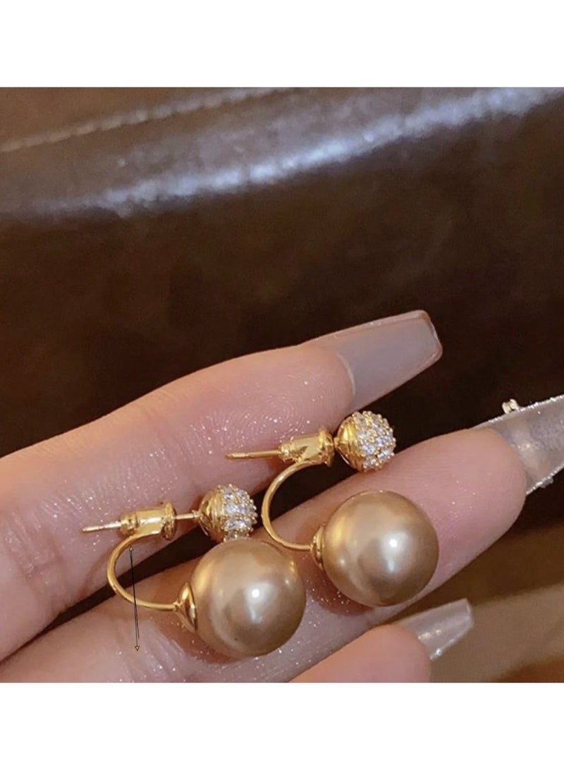 ڤيا أقراط لؤلؤية فاخرة بتصميم أنيق للنساء فاخرة - Image 3